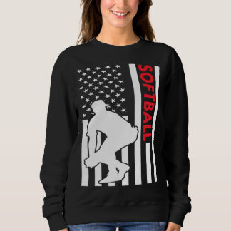 Sweatshirt Sport Us Flag Softball