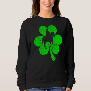 Sweatshirt Sports équestres St Patrick S Day Shamrock rétro