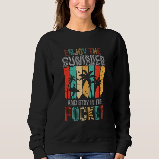 Sweatshirt Sports Extrêmes Vagues de Mer Surfeur (Devant)