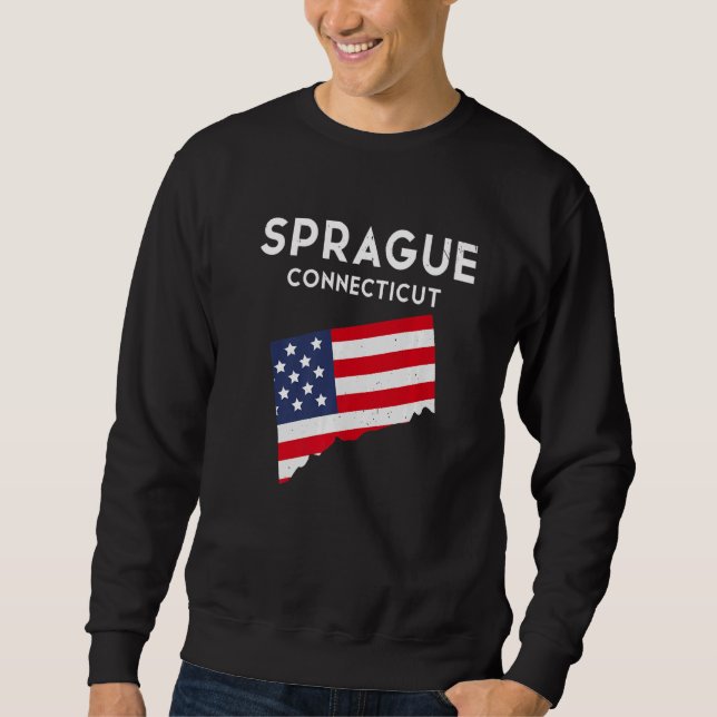 Sweatshirt Sprague Connecticut USA State America Travel Conne (Devant)