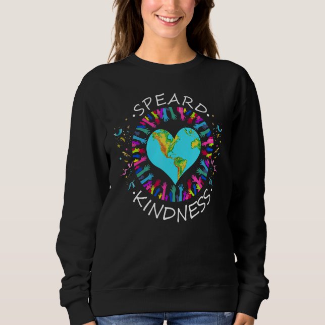 Sweatshirt Spread Kindness Handprint Positive Inspirational T (Devant)