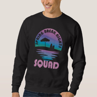 Sweatshirt Spring Break Squad Sunset Vintage Matching Women M