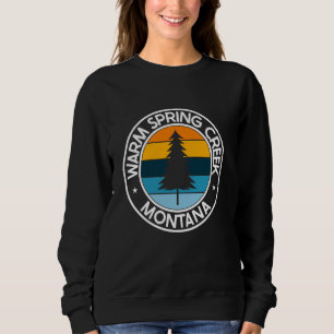 Sweatshirt Spring Creek chaude Montana MT USA City Pride Retr