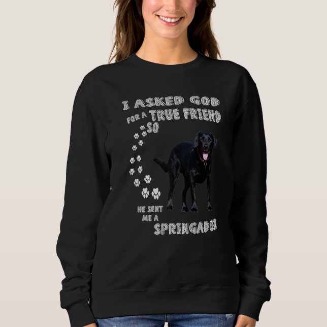 Sweatshirt Springer Spaniel Lab Chien Maman Labradinger Papa  (Devant)