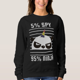 Sweatshirt Spy Gaming Ninjas Gamer Garçon Girls Spy Panda Ni