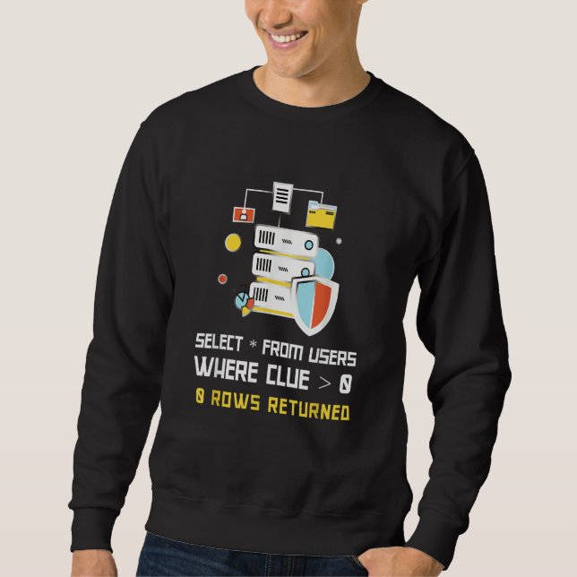Sweatshirt SQL Query Geek Database Programmer Database Admin  (Devant)