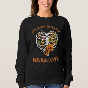 Sweatshirt Squelette Citrouille Cage Thoracique Ce N'est Jama