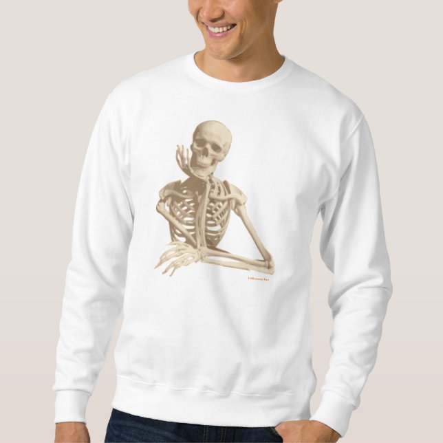 Sweatshirt Squelette contemplatif (Devant)