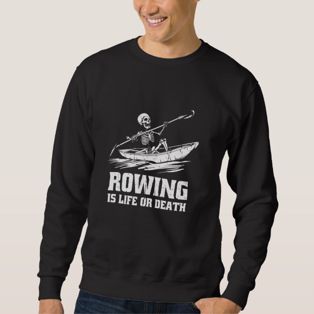 Sweatshirt Squelette d'aviron - Bateau de rangée (Devant)