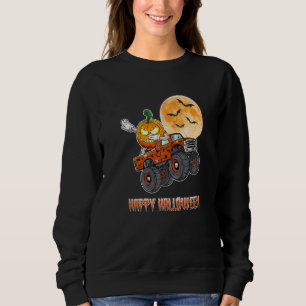 Sweatshirt Squelette de Halloween Zombie conduisant un camion