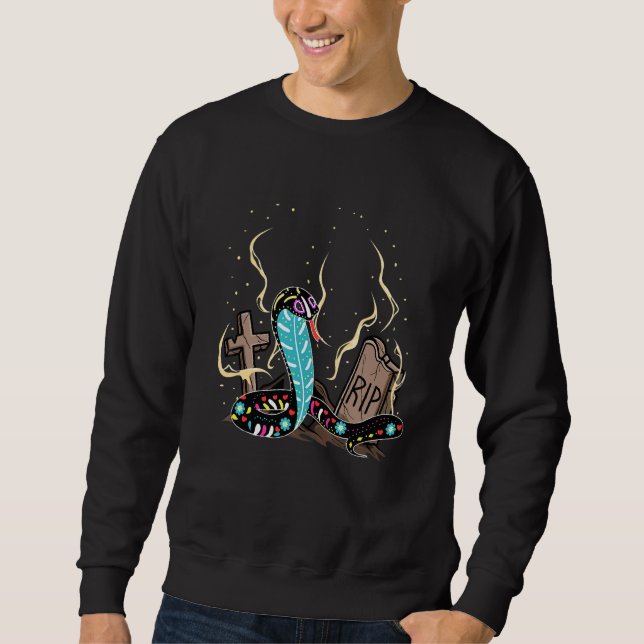 Sweatshirt Squelette de serpent Halloween pour garçon fille e (Devant)
