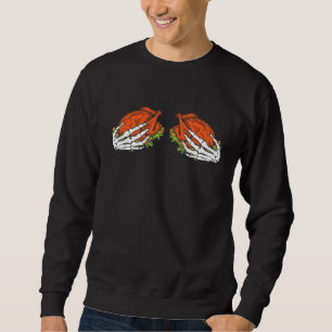 Sweatshirt Squelette Main Sur Le Sein Turquie Soutien-gorge T