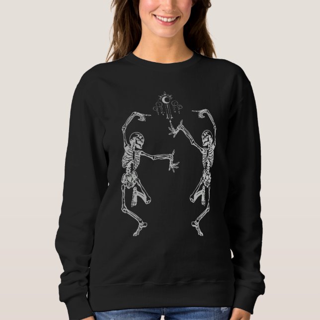 Sweatshirt Squelettes célestes dansants Sorcellerie Phase de  (Devant)