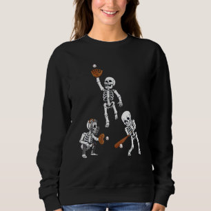 Sweatshirt Squelettes d'Halloween de baseball Frappeur Receve