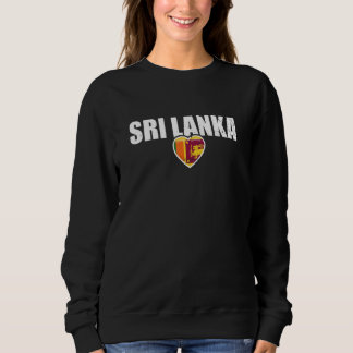 Sweatshirt Sri Lanka Heart Proud Sri Lankan Flag