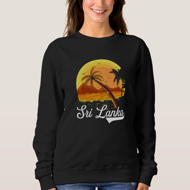 Sweatshirt Sri Lanka Palm Tree Océan Vacances d'été Sri Lank (Devant)
