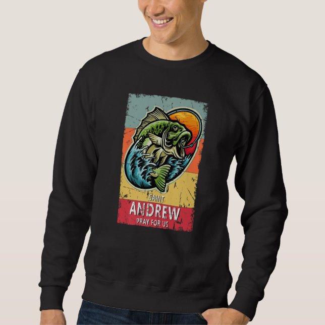 Sweatshirt St Andrew Fishing Patron Saint of Fisherman Cathol (Devant)