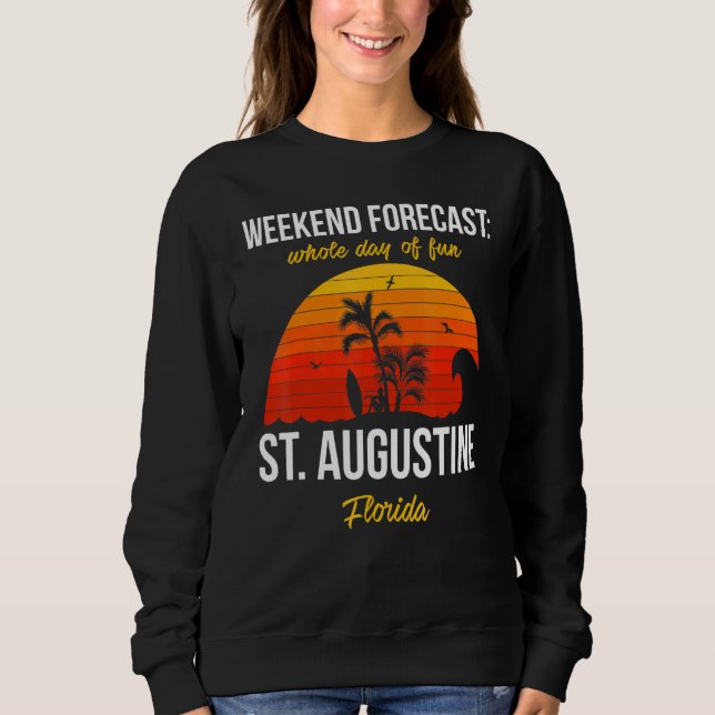 Sweatshirt St Augustine Florida Plage vacances Week-end Prévi (Devant)