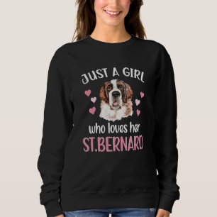Sweatshirt St Bernard Girl Propriétaire Amoureux des chiens S