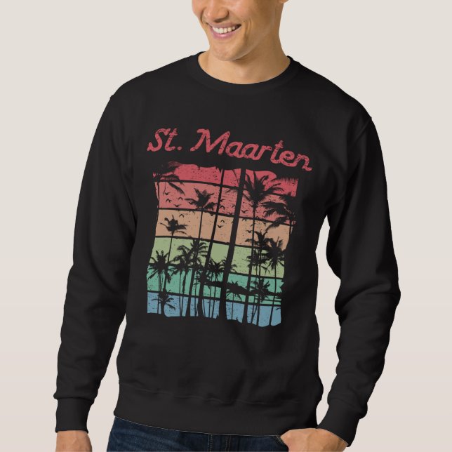 Sweatshirt St Maarten Arc-en-ciel Couleurs Saint Martin (Devant)