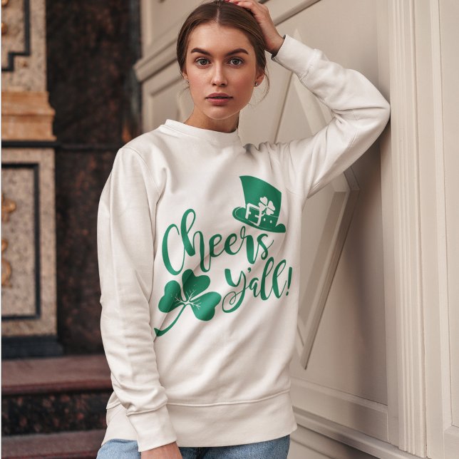 Sweatshirt St Patrick's Day encourage Y'all Irish Drinking (Créateur téléchargé)