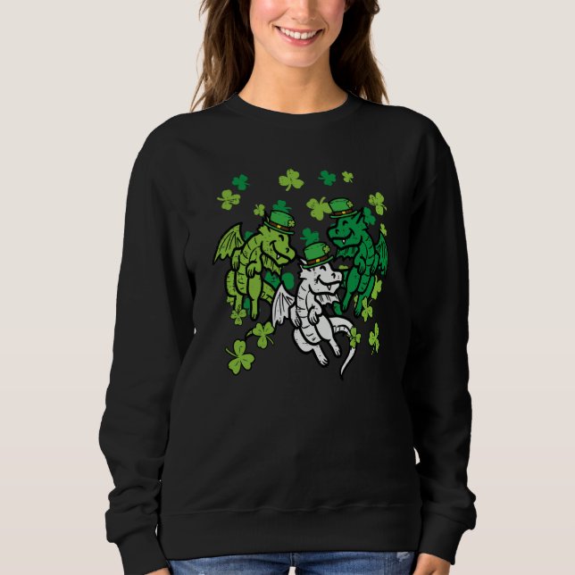 Sweatshirt St Patricks Day Irish Dragons Saint Paddys Men Wom (Devant)