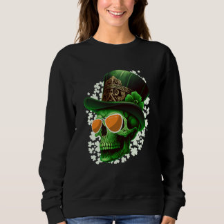 Sweatshirt St Patrick's Day Irish skeleton leprechaun