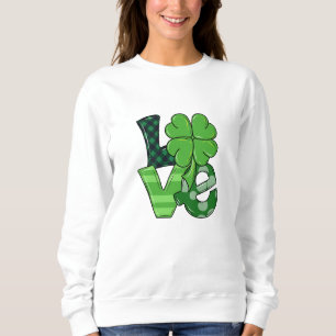 Sweatshirt St. Patrick's Day Irlandais Love Shamrock Green Pl