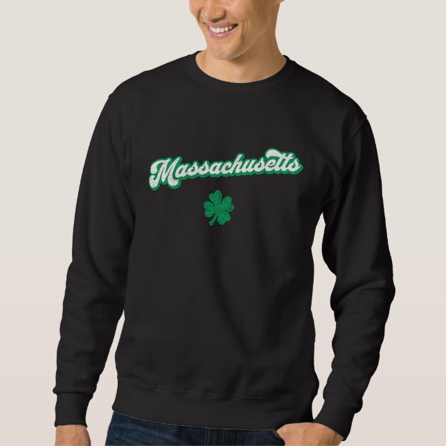 Sweatshirt St Patrick's Day Massachusetts (Devant)