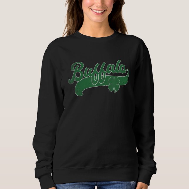 Sweatshirt St. Patrick's Day Shamrock Buffalo New York NY Gif (Devant)