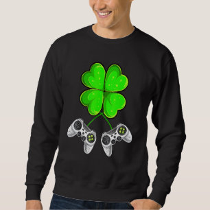 Sweatshirt St Patrick's Day Shamrock Love Video Game