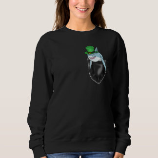 Sweatshirt St Patrick'S Day Shark Shamrock Beanie Irish Breas