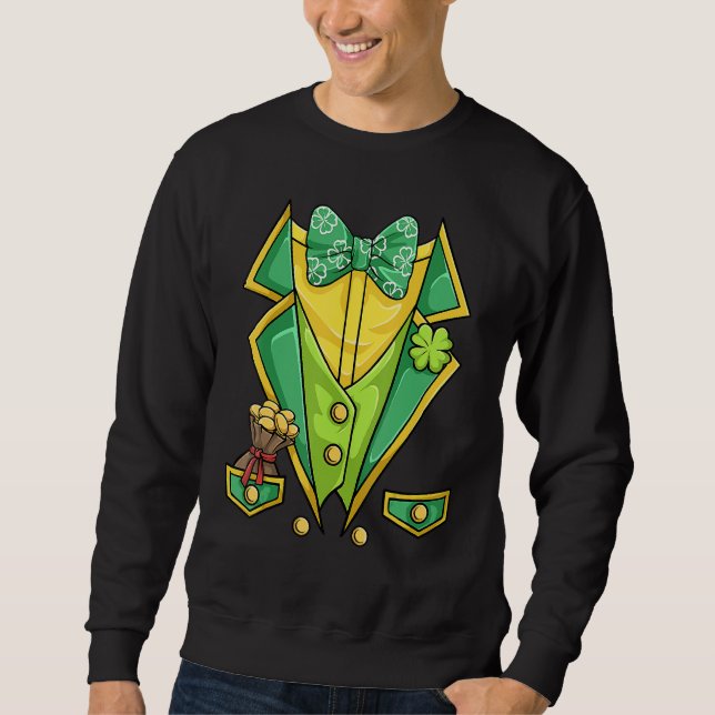 Sweatshirt St Patricks Day Shirt Irish Tuxedo Childs Leprecha (Devant)