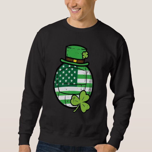 Sweatshirt St Patricks Day Volleyball Saint Paddys Pattys Men (Devant)
