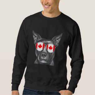 Sweatshirt Staffordshire Bull Terrier Dog Canada Drapeau Sung