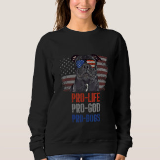 Sweatshirt Staffordshire Bull Terrier Pro Vie Pro Dieu Pro Fa