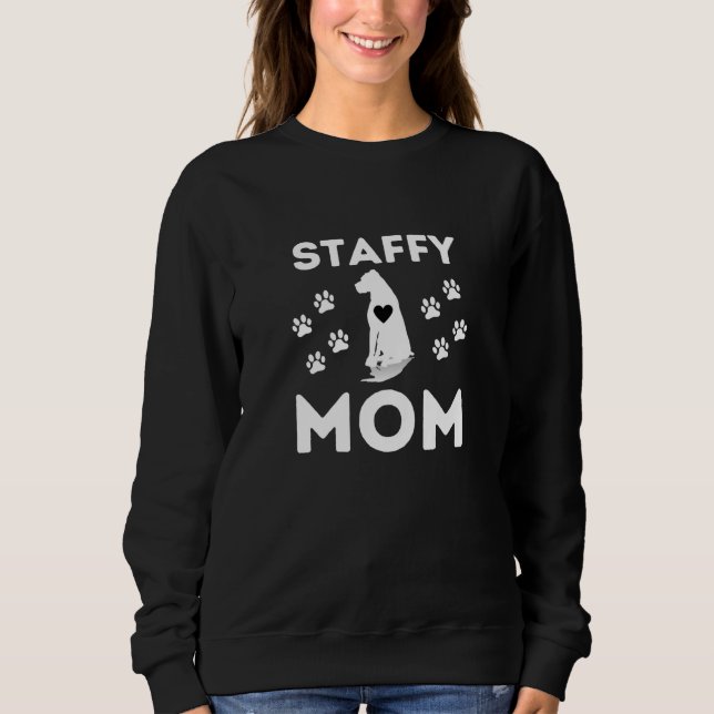 Sweatshirt Staffy Mom - Vector Staffordshire (Devant)