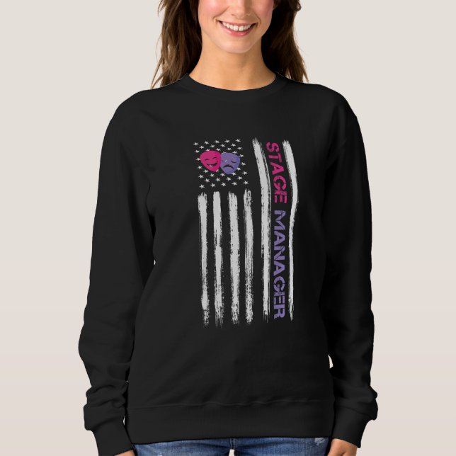 Sweatshirt Stage Manager American Flag Broadway Theatre Stage (Devant)