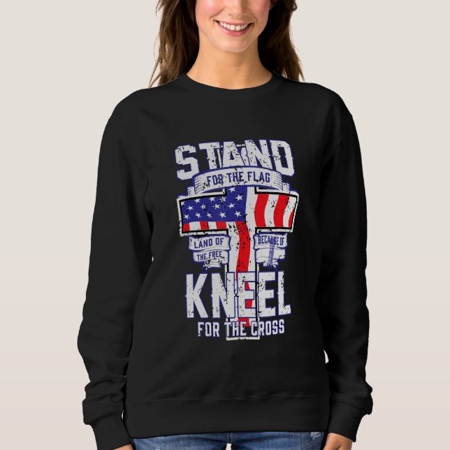 Sweatshirt Stand Pour Le Drapeau Kneel Pour La Croix - 4E De  (Devant)