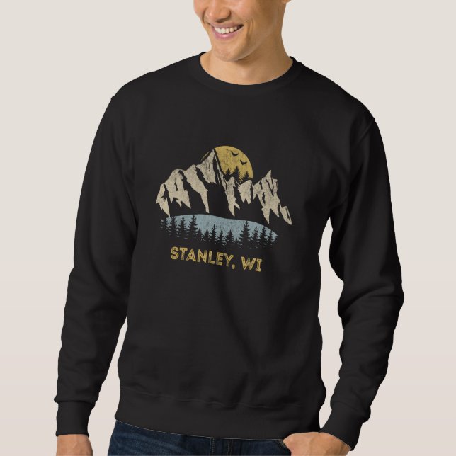 Sweatshirt Stanley Wisconsin Mountain Sunset Sunrise WI (Devant)