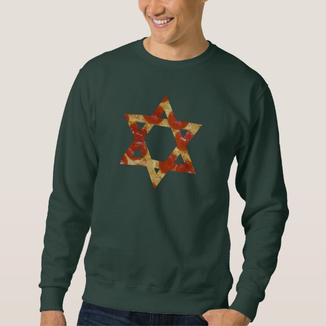 Sweatshirt star de la pizza de david (Devant)