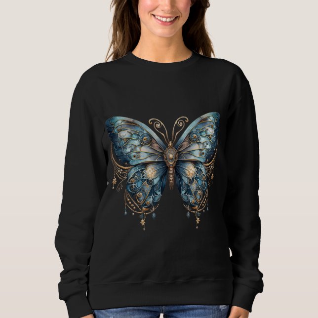 Sweatshirt Starlit Wings Papillon Céleste – Sorcellerie Gothi (Devant)