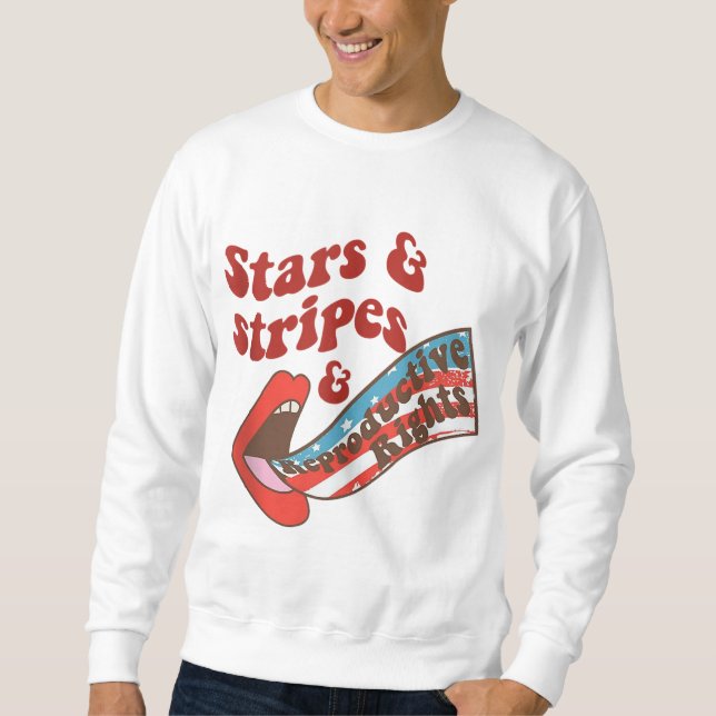 Sweatshirt Stars Stripes Droits de reproduction Lips American (Devant)