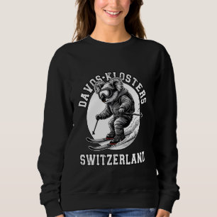 Sweatshirt Station de ski de Davos Klosters Alpes suisses Ski