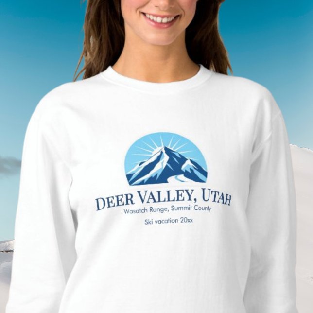 Sweatshirt Station de ski Deer Valley Utah Wasatch (Créateur téléchargé)