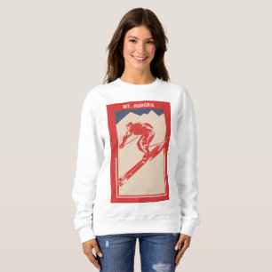 Sweatshirt Station de ski vintage Alaska Mountain Mont Aurora