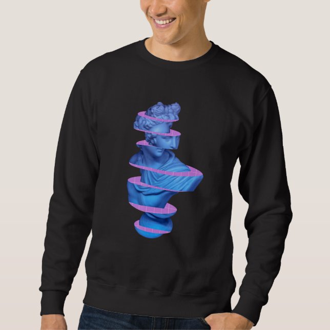 Sweatshirt Statue à trancher classique Funny Vaporwave Statue (Devant)