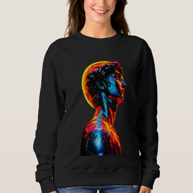 Sweatshirt Statue de David néon (Devant)