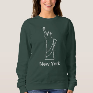 Sweatshirt Statue de la Liberté de New York Blanc moderne
