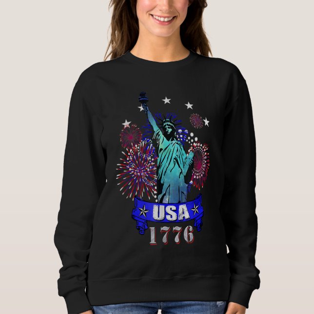 Sweatshirt Statue de la Liberté Statue 1776 États-Unis New Yo (Devant)
